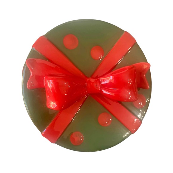 Cake Boss Christmas Ceramic Cookie Jar Green/ Red Limited Edition 2013 - Picture 3 of 14